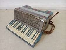 Carlo Carsini Accordion 48 Button Blue Case Pearl Effect Keys Missing One Key