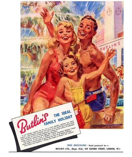 Butlins holidays retro metal - butlins,