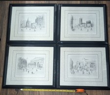 Arthur Delaney Signed Limit Edition Set of 4 Framed M/chester Prints, 690/850