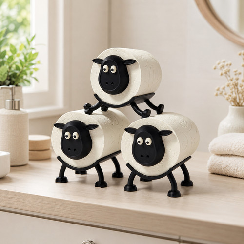 Sheep toilet roll holder trio - sheep,