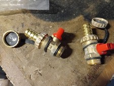 2x 1/2" WATER DRAIN VALVE COCK TAP WITH GARDEN HOSE PLUG