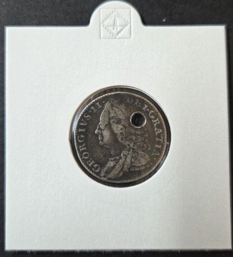 1758 king george sixpence - ii,