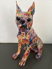 Multicoloured Boston Terrier Figurine