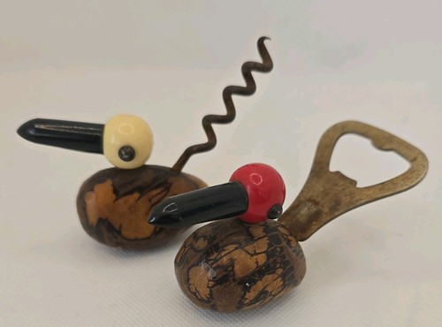 Vintage tagua nut corkscrew - tagua,