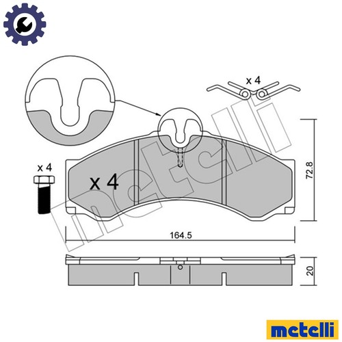 Brake pad set - set,