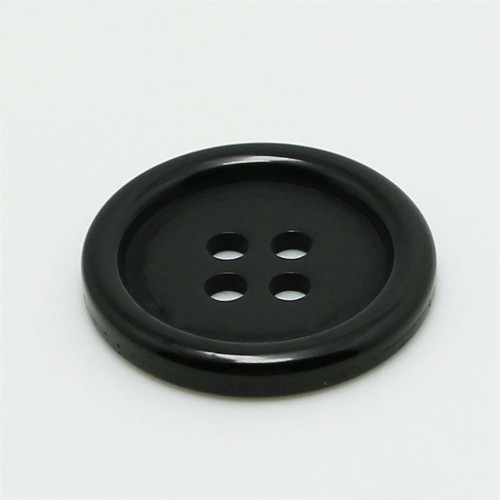 25mm black round resin - 10,