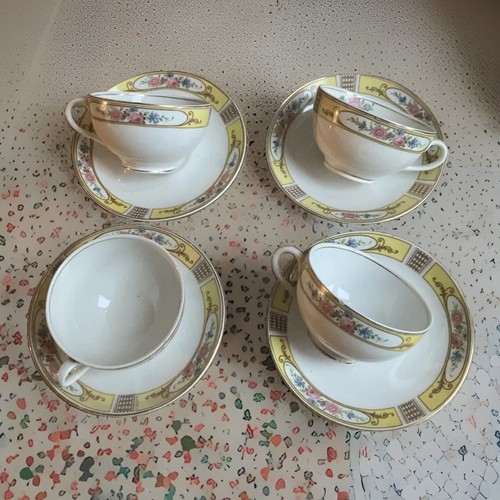 Vintage yellow floral tea - vintage,