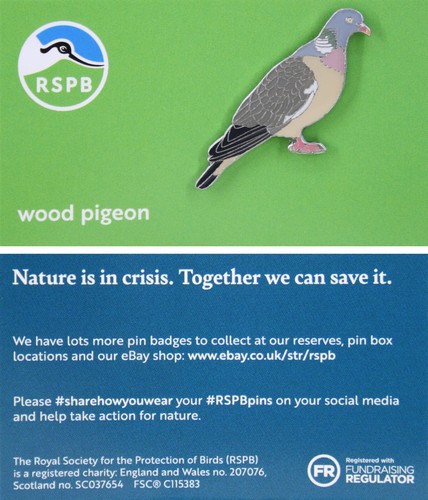 Rspb pin badge - pin, wood