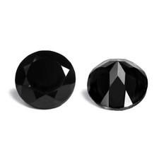 4mm / 5mm / 6mm FACETED ROUND NATURAL BLACK SPINEL LOOSE GEMSTONE PAIR