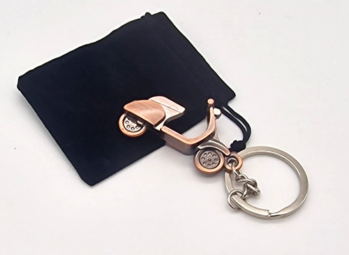 Bronze scooter keyring gift - scooter,