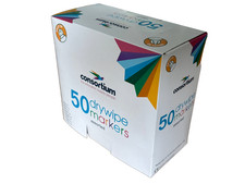 50 X Slim Dry Wipe Colour