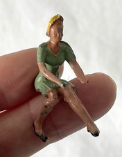 Vintage Seated Painted Lead