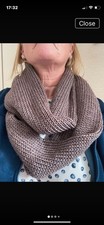Ladies Hand Knitted Alpaca Yarn Super Soft Double Thickness Infinity Scarf