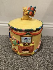 Large Disney Store Winnie The Pooh Cookie Jar Tigger Piglet Retire