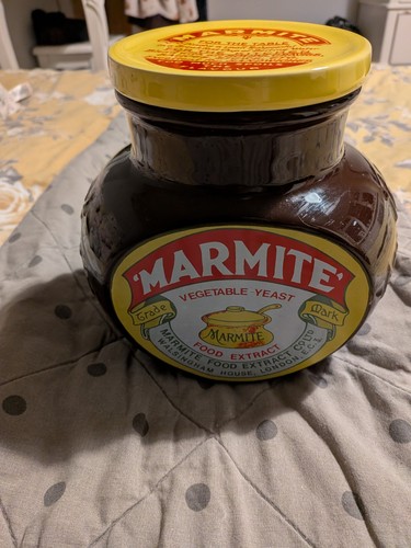 Marmite large ceramic jar with - marmite,