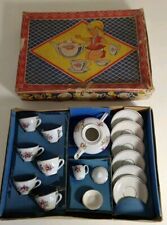 Vintage Porcelain Tea Set Rare Mini Small Doll Toy Boxed READ CONDITION