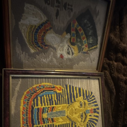 Vintage egyptian cross stitch - vintage,