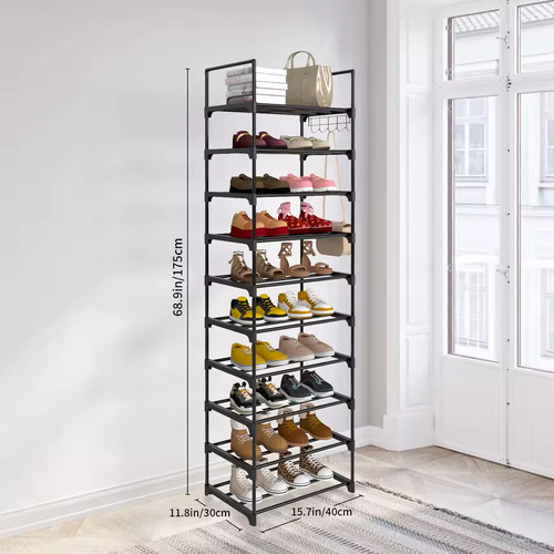 10tier narrow shoe rack - 10tier,