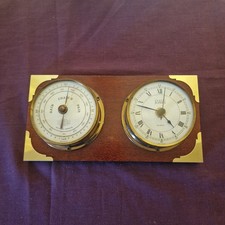 Vintage Wooden Brass barometer
