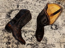 Tony Lama Black + Cognac Brown