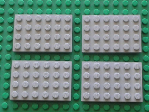 Lego plate oldgray - 4,