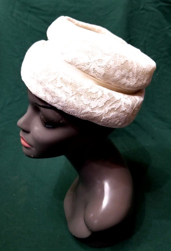 Vtg white lace - vtg, hat