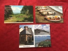 Vintage Norfolk Postcards, Sheringham Clock Tower, Each Beach, Crab Boats, Golf