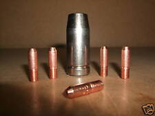 SIP Migmate Weldmate mig gas shroud screw on nozzle & 5 x 0.6mm contact tips