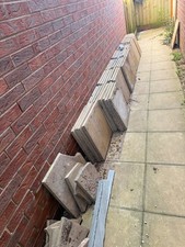 Used concrete garden slabs paving slabs for free