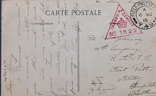 Ww1 france fpo ramc - france,
