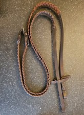 Plaited Reins Leather with Billet Ends Brown pony Size 