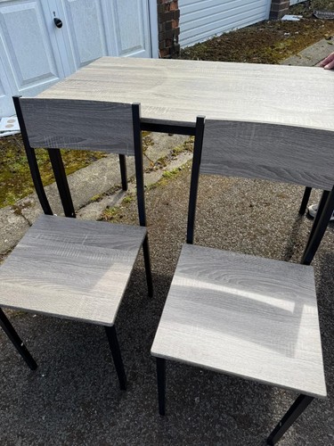 Grey oak effect - effect, table