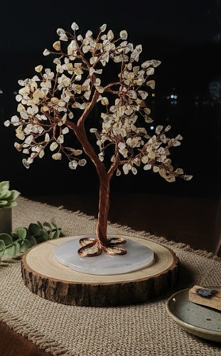 Handmade citrine crystal - citrine, tree