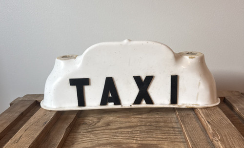 Vintage taxi roof sign - taxi, light