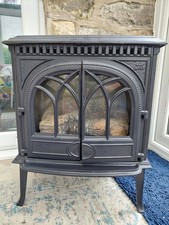Jotul  Navy blue Gas Fire - Log Effect.  Spares or Repair