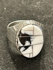 Mens Navajo Sterling White