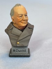 Vintage Britain Prime Minister Winston Churchill Mini Bust WWII War Roosevelt