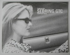 CHRYSLER SEBRING GTC CONVERTIBLE orig 2002 2003 USA Mkt Sales Brochure