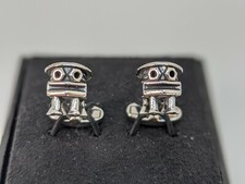 Paul Smith Silver-Tone Bolt Frog Tin Toy Cufflinks RRP: £85