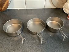 Boundless Voyage Titanium Cookware Outdoor Cookware 3 Piece Cookware Set