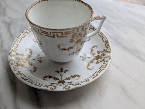 Antique coffee cup and saucer - antique,