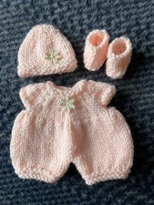 Hand Knitted Dolls Clothes Fit 6” rosebud, Ashton Drake ,Reborn, Teddy