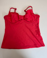 BHS Tankini Top Size 14 Pink Underwired Nonpadded Swimwear