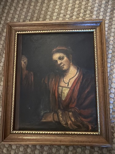 Framed vintage oil board - oil, on