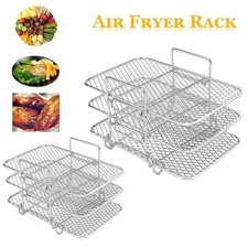 Air Fryer Rack – Stainless Steel Multi-Layer Stackable Rack for Cooking