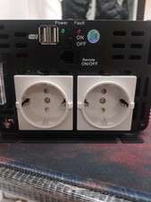 Pure Sine Wave Power Inverter 1200 Watt Inverter 12V DC to 240V AC 2PIN PLUGS