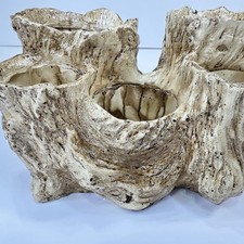 NIB Resin Rustic Wood 5 Hole