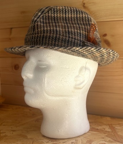 Vintage brown tweed felt - brown,