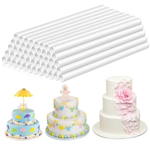 White plastic cake - white,