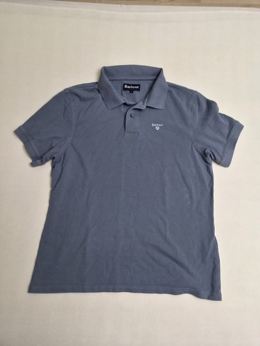 Barbour polo mens large blue - large,